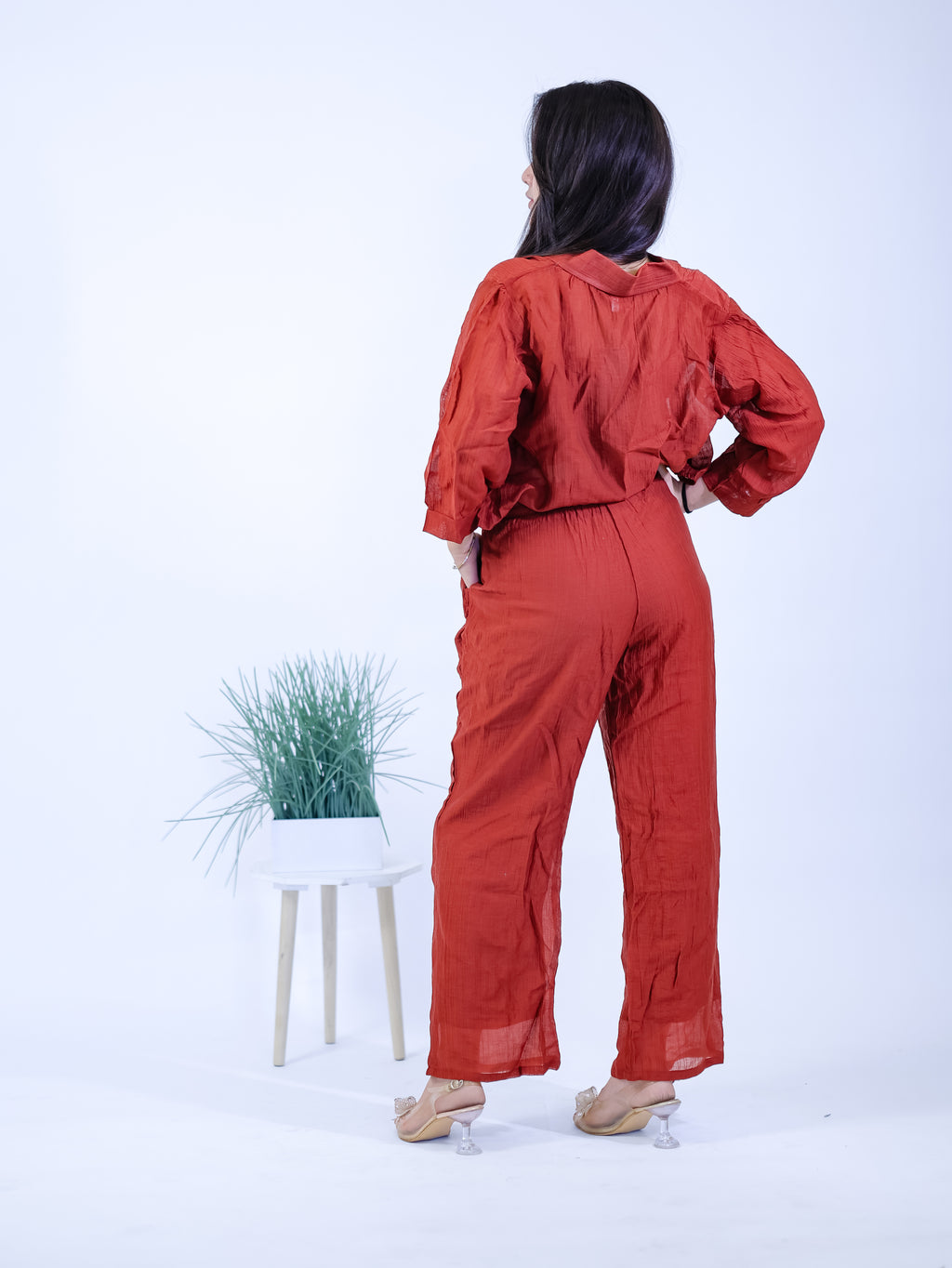 Rust Bloom Three-Piece Co-Ord Set