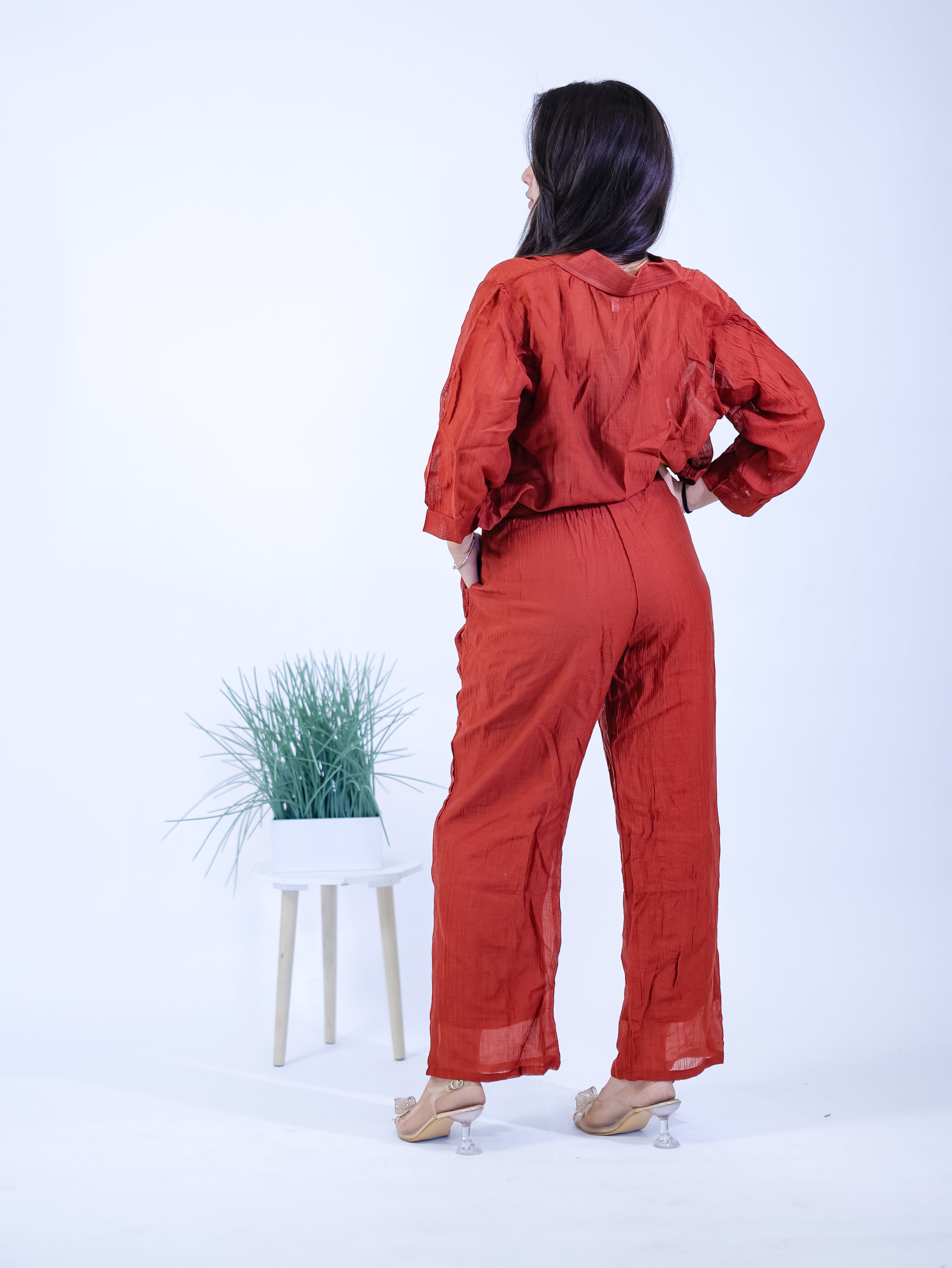 Rust Bloom Three-Piece Co-Ord Set