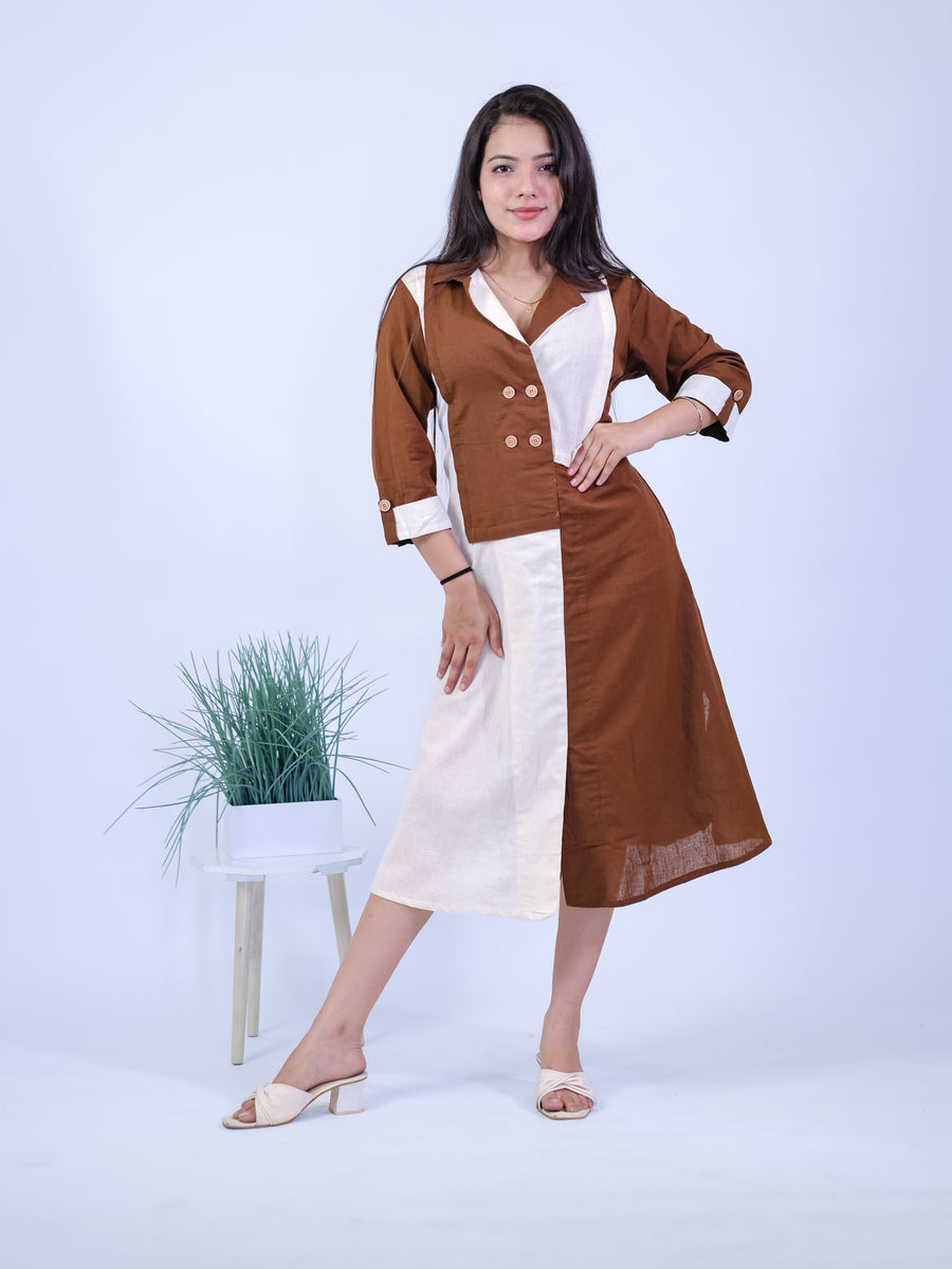 Cocoa Ivory Midi Dress