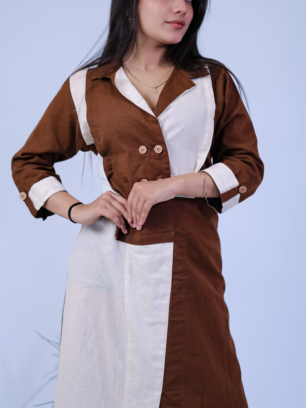 Cocoa Ivory Midi Dress