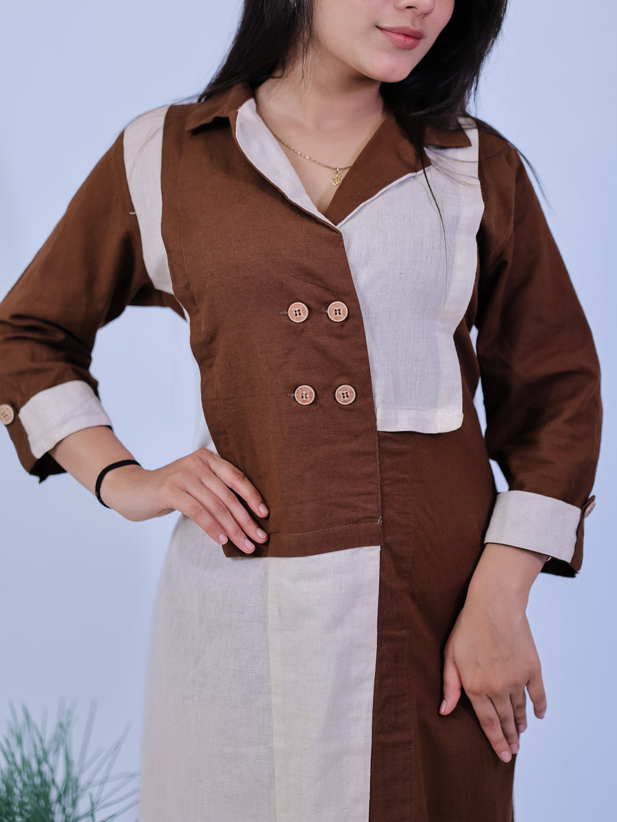 Cocoa Ivory Midi Dress