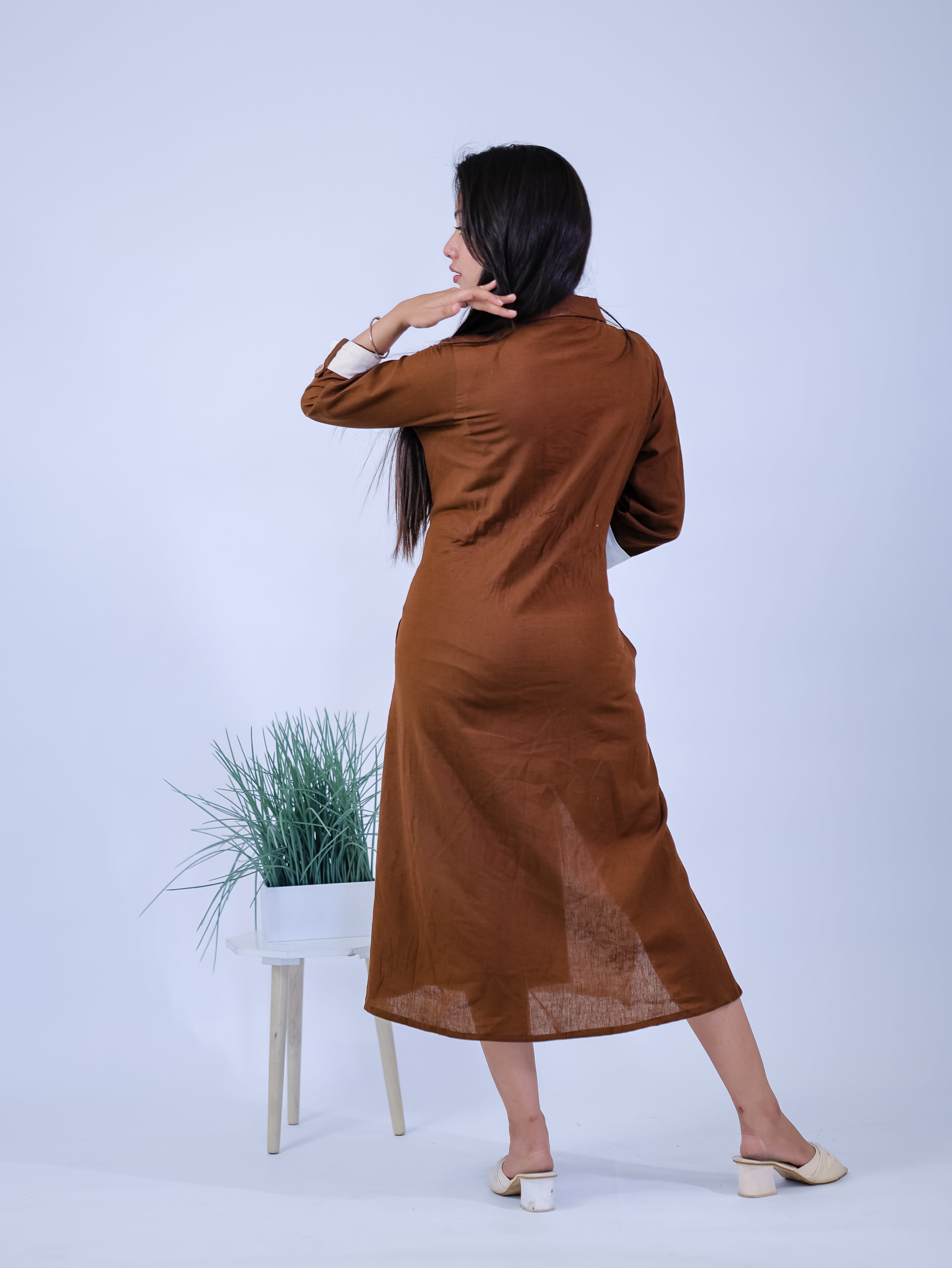 Cocoa Ivory Midi Dress