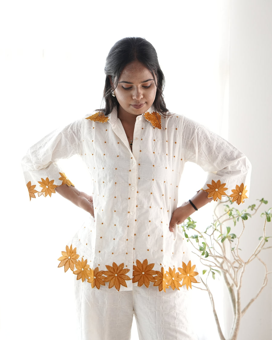 Ivory Floral Applique Co-Ord Set