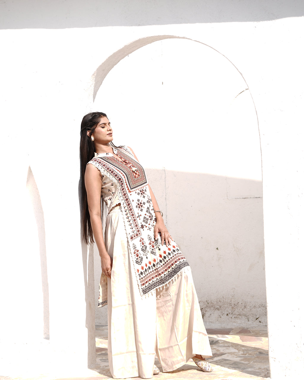 Ivory Heritage Embroidered Kurta Set