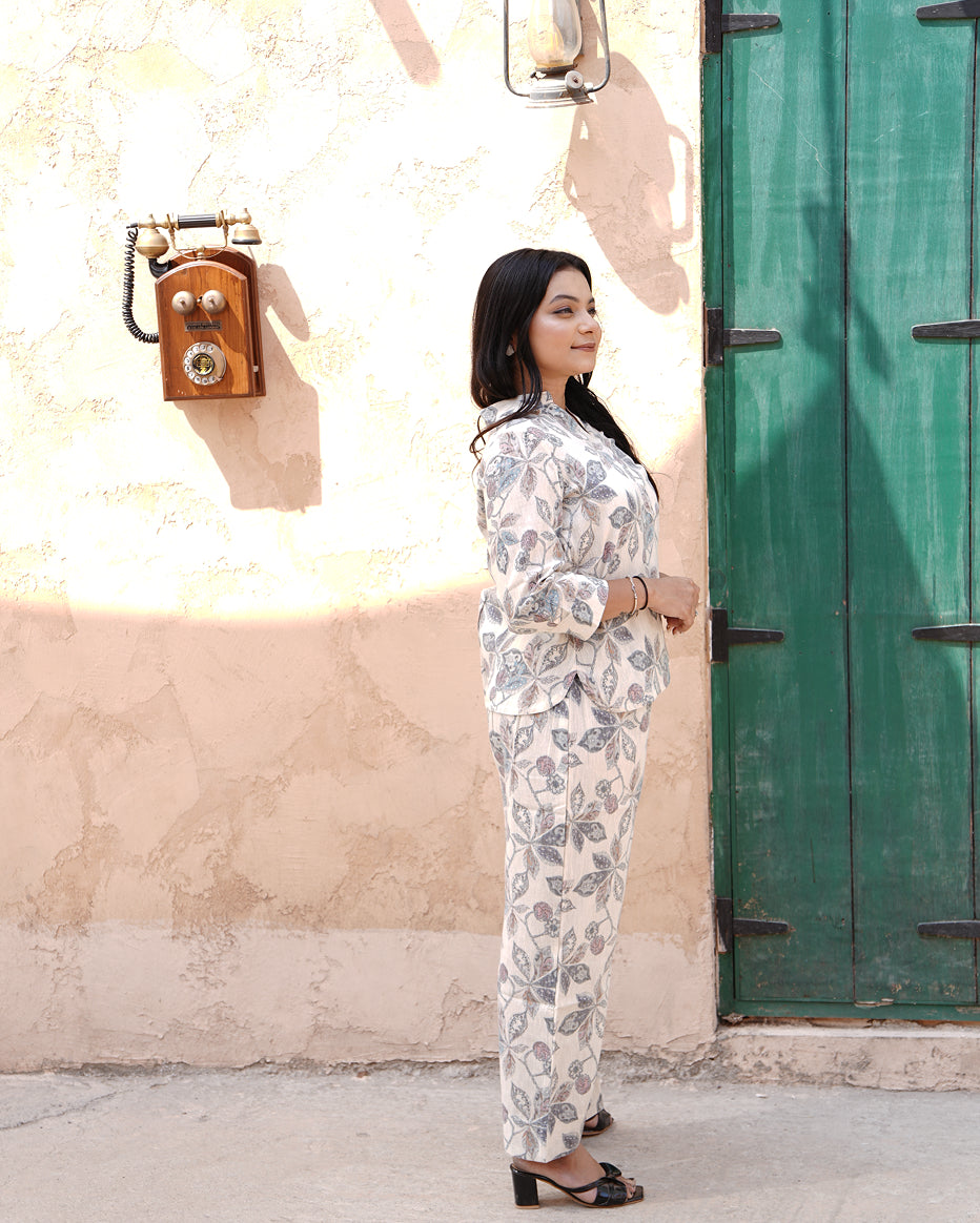 Ivory Mist Floral Printed Co-Ord Set