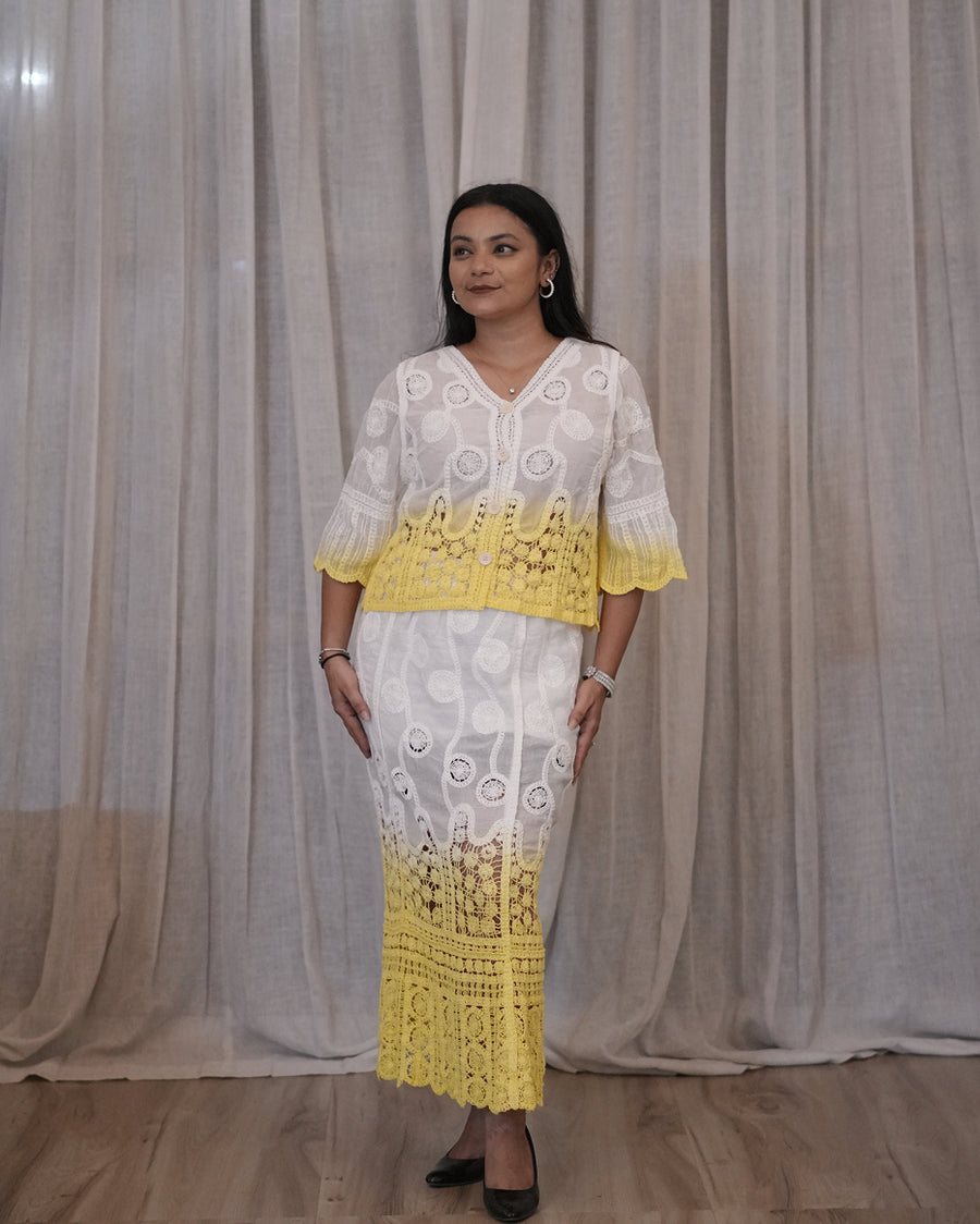 Lemon Lace Ombre Co-ord Set