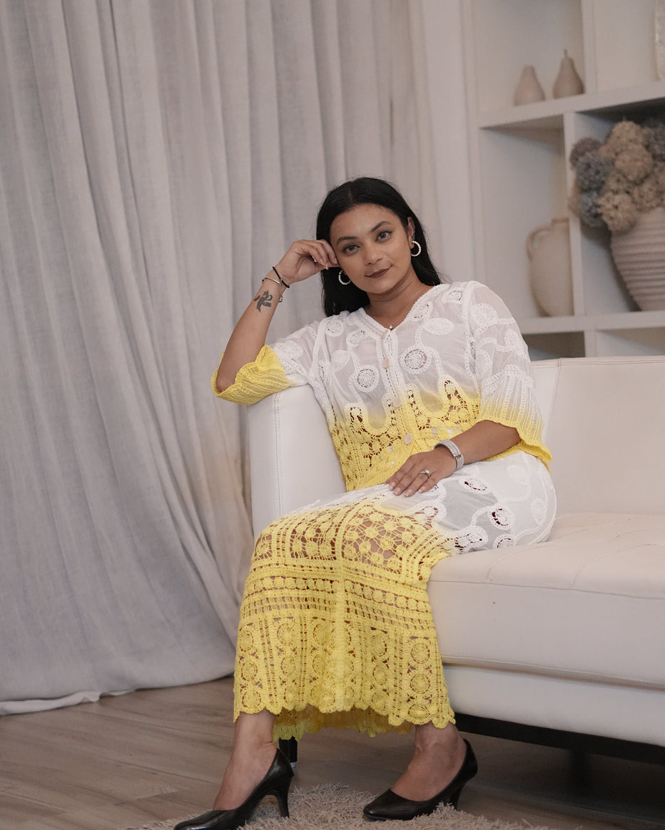 Lemon Lace Ombre Co-ord Set