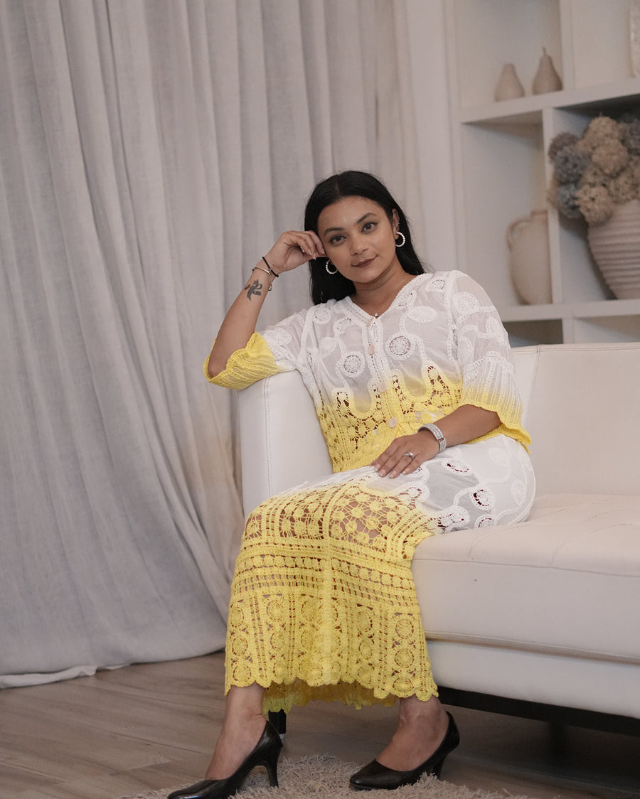 Lemon Lace Ombre Co-ord Set