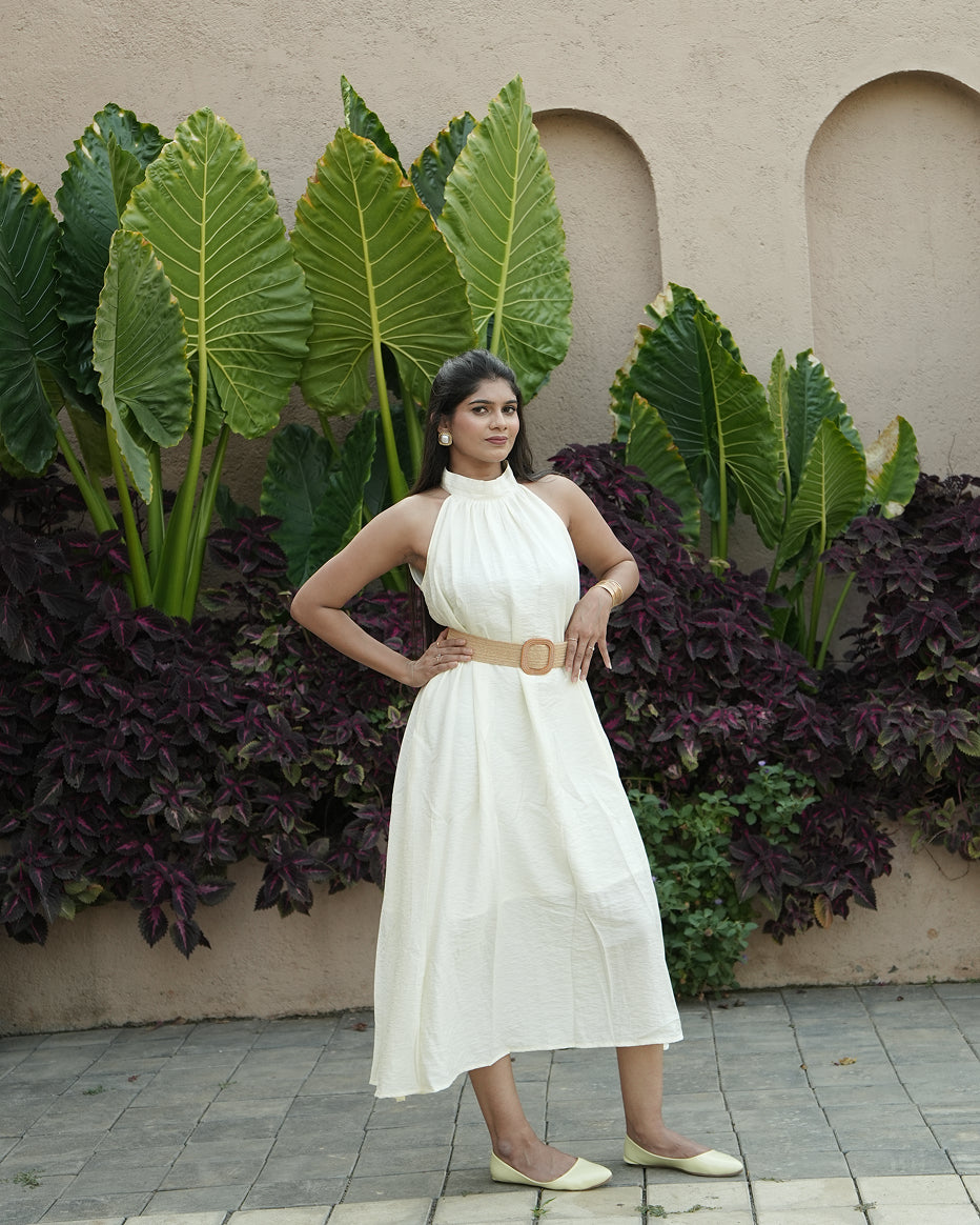 Morning Glory Halter Midi Dress