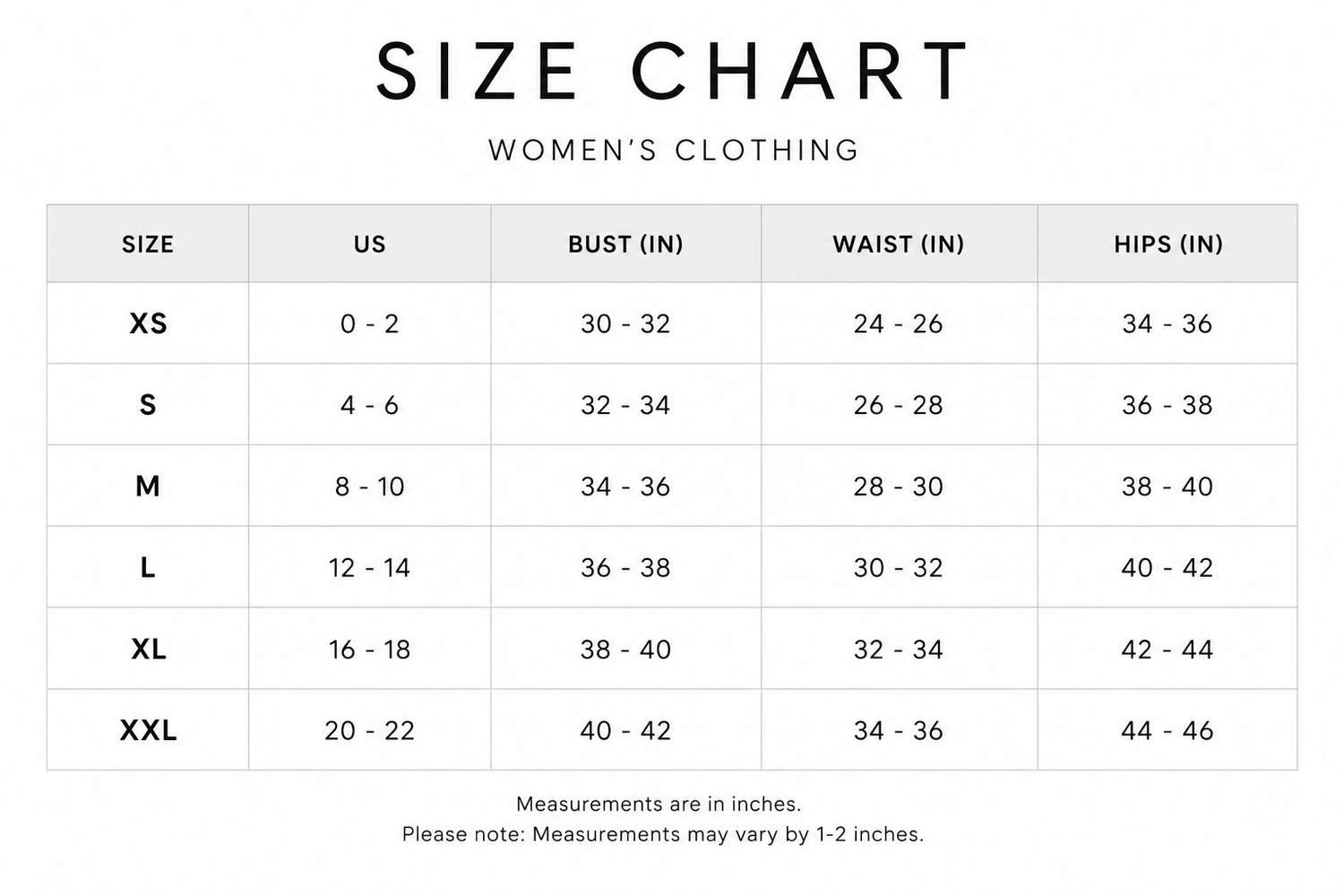 Size Guide